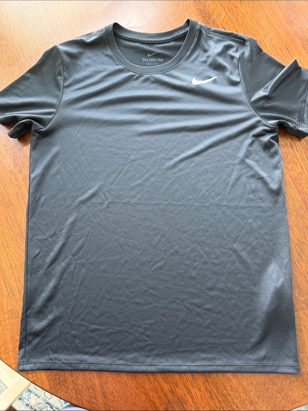 Nike Black Short-Sleeve Athletic Tee with White Swoosh